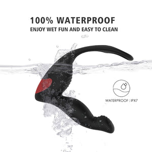 Anal Vibrator Prostate Massager Wireless Remote,Silicome Sex Toys for Men Cock Double-ring Butt Plug for Adult Masturbation - sextoysok