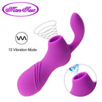 Man nuo Clit Sucker Vibrator Nipple Sucking Vibrating Sex Toys for Women Blowjob Tongue Oral Licking Clitoris Stimulator - sextoysok