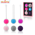 GUIMI 6Pcs Kegel Balls Vagina Tighten vibroegg Silicone Geisha Balls Pelvic Floor Muscle Exercise Kegel Trainer Vaginal Dumbbell - sextoysok