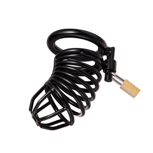 Male Stainless Steel Chastity Device Belt Bird Metal Cage Cock Lock Restraint Ring Sex Toy for Men - sextoysok