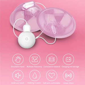 Nipple Sucker Breast-fed Sex Toy for Women Vibrating Bullet Nipple Pump Vibrator Suction Cup Breast Stimulator Sex Toy for Adult (Retail Box packing) - sextoysok