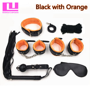 Utinta Leptura Sex Bondage Kit 7 Pcs Adult Games Set Handcuff Footcuff Whip Rope Blindfold for Couples Erotic Toys Sex Products - sextoysok