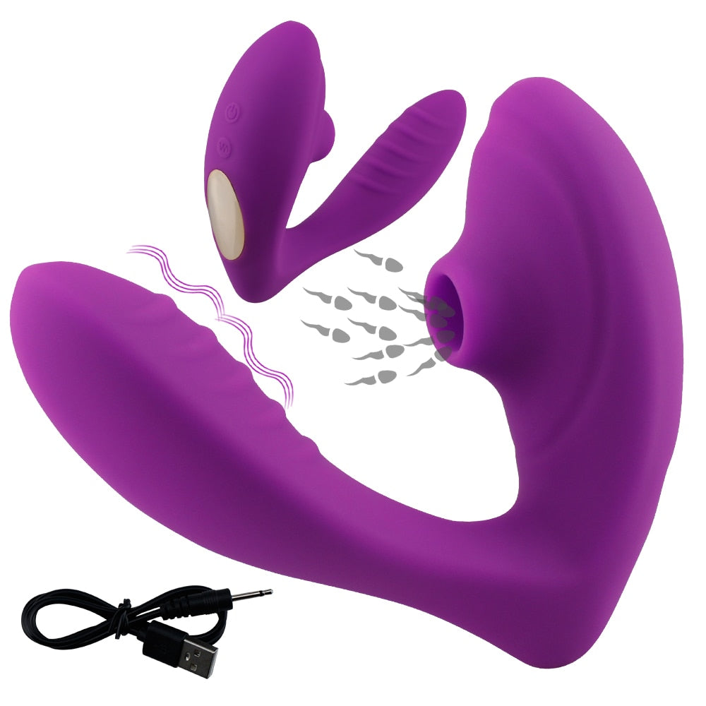 Vagina Sucking Vibrator 10 Speeds Vibrating Sucker Oral Sex Suction Clitoris Stimulator Erotic Sex Toy for Women Sexual Wellness - sextoysok
