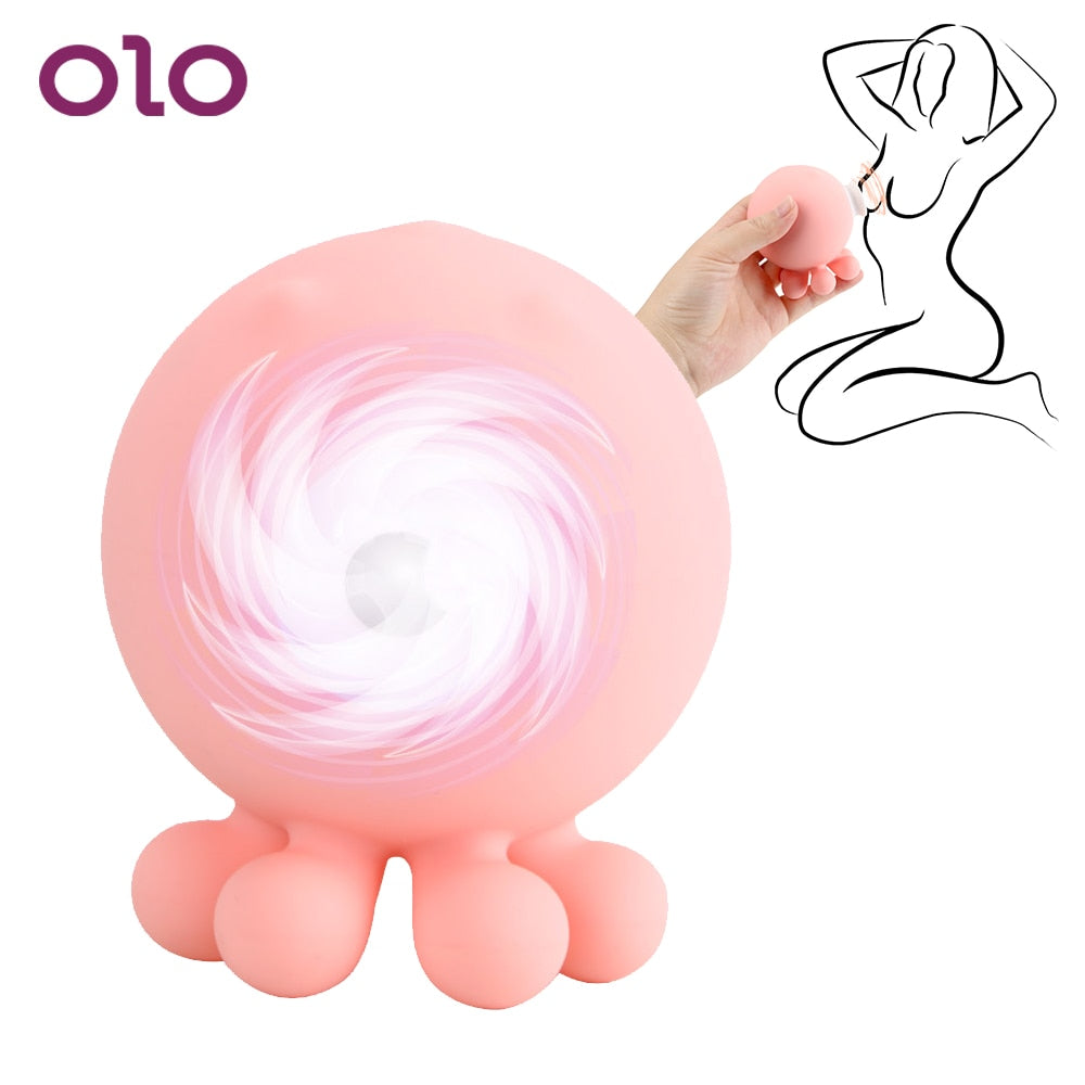 OLO Octopus Sucking Vibrator 9 Speed Anal Pussy Clitoris Vagina Oral Stimulator Nipple Massager Sex Toys for Women Masturbation - sextoysok