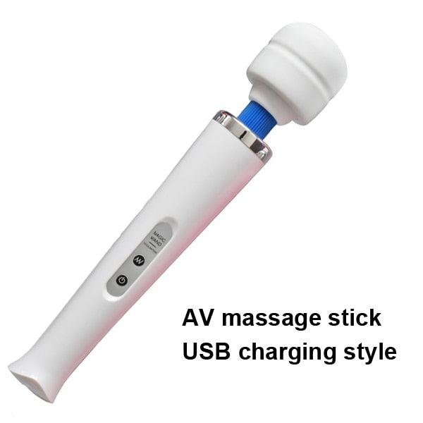 New 10 Speeds Magic Wand Massager,Big Magic Wand Massage Stick AV Vibrators Sexy Clit Vibrator Sex Toys for Women 32 * 6CM - sextoysok