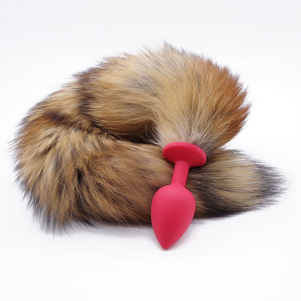 DOMI Women Anal Dildo Sex Ball Adult Games Sexy Butt Fox Tail Anal Plug Silicone Anal Sex Toys - sextoysok