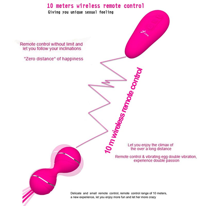 Vaginal Tight Balls Remote Control Kegel Balls Vibrator Geisha Ball Vibrating Egg Silicone ben Wa Ball Adults Sex Toys For Woman - sextoysok