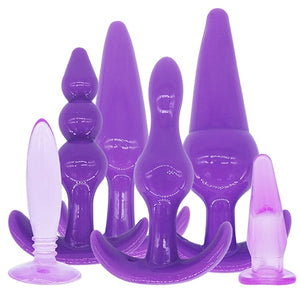 DOMI 6pcs/set New Booty Beads Ball Anal Sex Toy Adult Butt Plug Silicone Anal Plug Lot Sex Toys - sextoysok