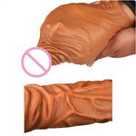 195mm Liquid Silicone Reusable Penis Sleeve Extender Male Cock Enlarge Condoms For Men Dildo Enhancer Delay Ejaculation With Box - sextoysok