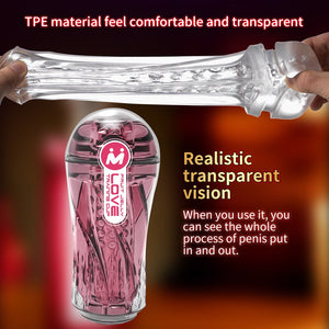 Pocket pussy Artificial Vagina Transparent Male Masturbator Sex Toys For Man Soft Vaginal Vibrator Sex Masturbation Cup< - sextoysok