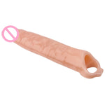 28cm Long Large Size Penis Extender Condoms Reusable Penis Sleeve Girth Impotence Dick Enlargement Sex Toys Cock Ring For Men - sextoysok