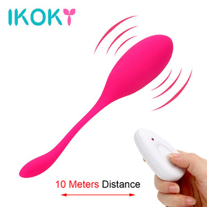 IKOKY Kegel Exercise Vaginal Ball Remote Control G-spot Vibrator Sex Toys for Women USB Charge Vibrating Egg Ben Wa ball - sextoysok