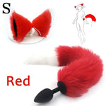 Silicone Plug Fox Tail butt plug and lovely ears anal Sex Toy for women Adult Games Sex Products and dildo vibrator - sextoysok