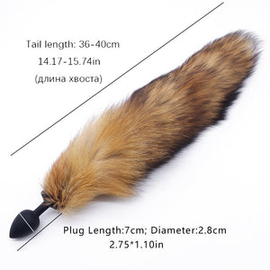 DOMI Women Anal Dildo Sex Ball Adult Games Sexy Butt Fox Tail Anal Plug Silicone Anal Sex Toys - sextoysok