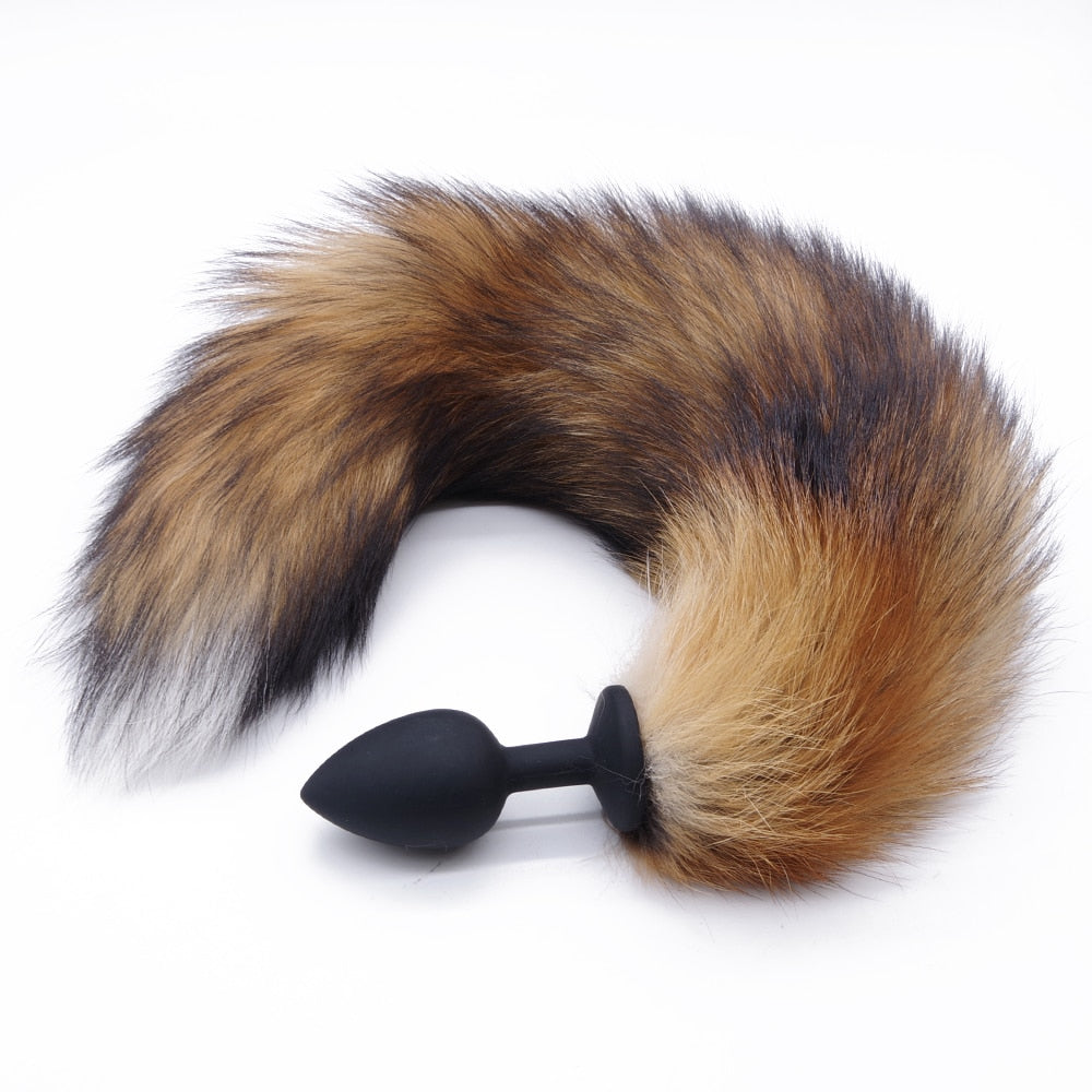 DOMI Women Anal Dildo Sex Ball Adult Games Sexy Butt Fox Tail Anal Plug Silicone Anal Sex Toys - sextoysok