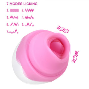 IKOKY Tongue Vibrator Oral Licking Clitoris Stimulation G-spot Suction Sex Toys for Women Female Masturbation Nipple Massager - sextoysok