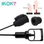 IKOKY Penis Pump Vibrator Glans Massage 10 Speed Penis Sucking Penis Enlargement Extender Sex Toy For Men Male Masturbator - sextoysok
