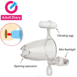 Adult Diary Vaginal Speculum Vibrator Soft Rubber Stimulating Vagina Dilator Nozzle Device Anal Speculum Medical Themed Sex Toys - sextoysok