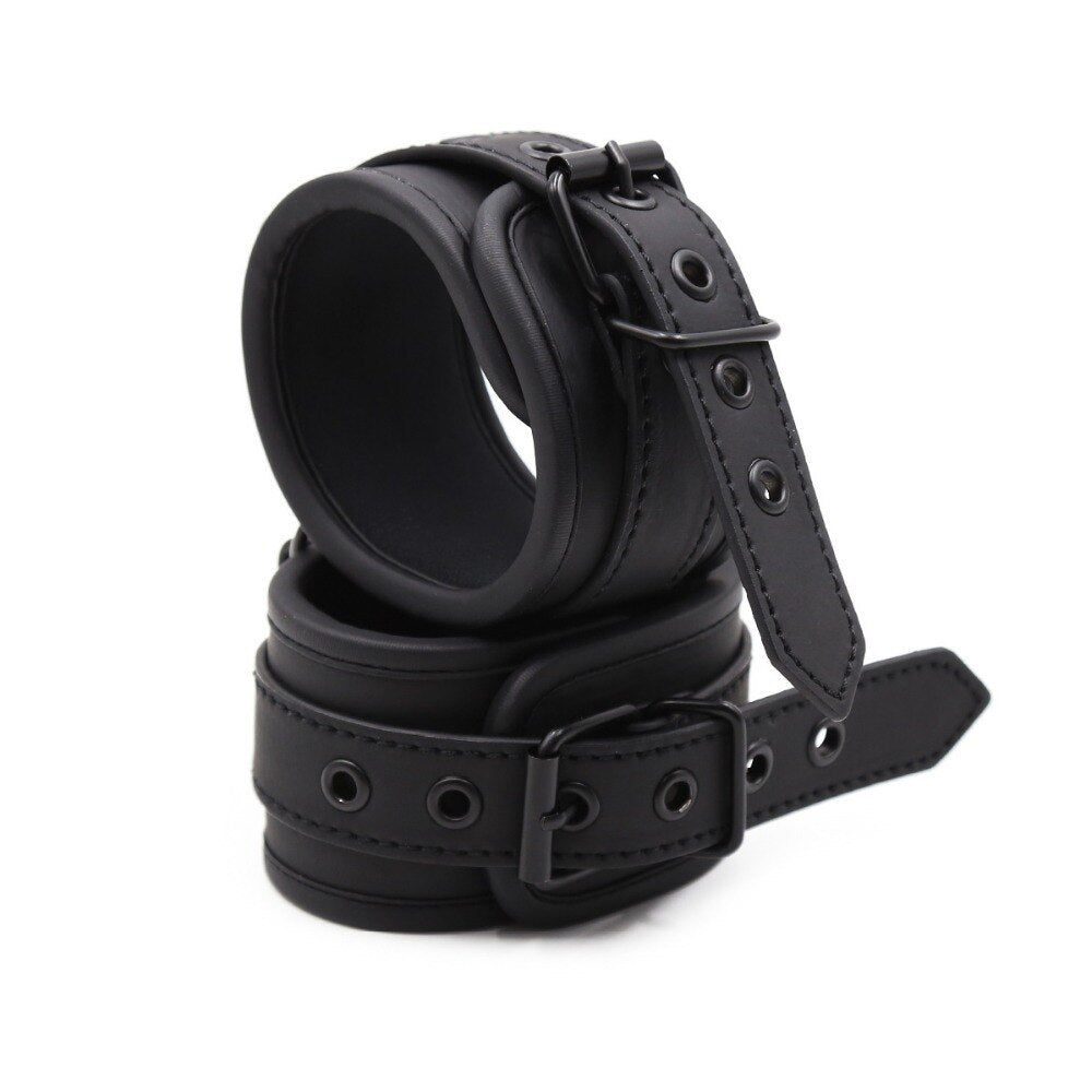 Thierry Sexy Adjustable PU Leather Handcuff Ankle Cuff Restraints Bondage Sex Toy Restraints Sex Bondage Exotic Accessories - sextoysok