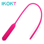 IKOKY 5.5mm Vibrating Penis Plug Urethral Dilators Male Masturbator Vibrator Sex toys For Men Silicone Sex Sounds Catheters - sextoysok