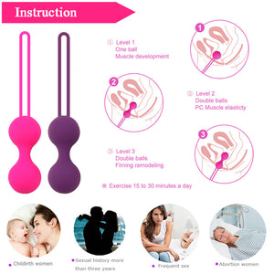 Smart Kegel Ball Safe Silicone Vaginal Chinese Balls For Woman Ben Wa Ball Geisha Balls Sex Toys Pussy Tighten Exercise Machine - sextoysok