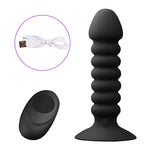 Remote Control Anal Plug Bead Dildo Vibrator Suction Cup Butt Plug Male prostate Massager Vibrator Waterproof Sex Toys - sextoysok