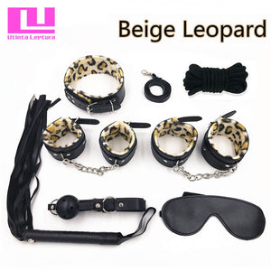 Utinta Leptura Sex Bondage Kit 7 Pcs Adult Games Set Handcuff Footcuff Whip Rope Blindfold for Couples Erotic Toys Sex Products - sextoysok