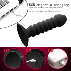Remote Control Anal Plug Bead Dildo Vibrator Suction Cup Butt Plug Male prostate Massager Vibrator Waterproof Sex Toys - sextoysok