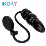 IKOKY Inflatable Anal Plug Adult Products Sex Toys for Women Men Anal Dilator Expandable Butt Plug Backyard Silicone Massager - sextoysok