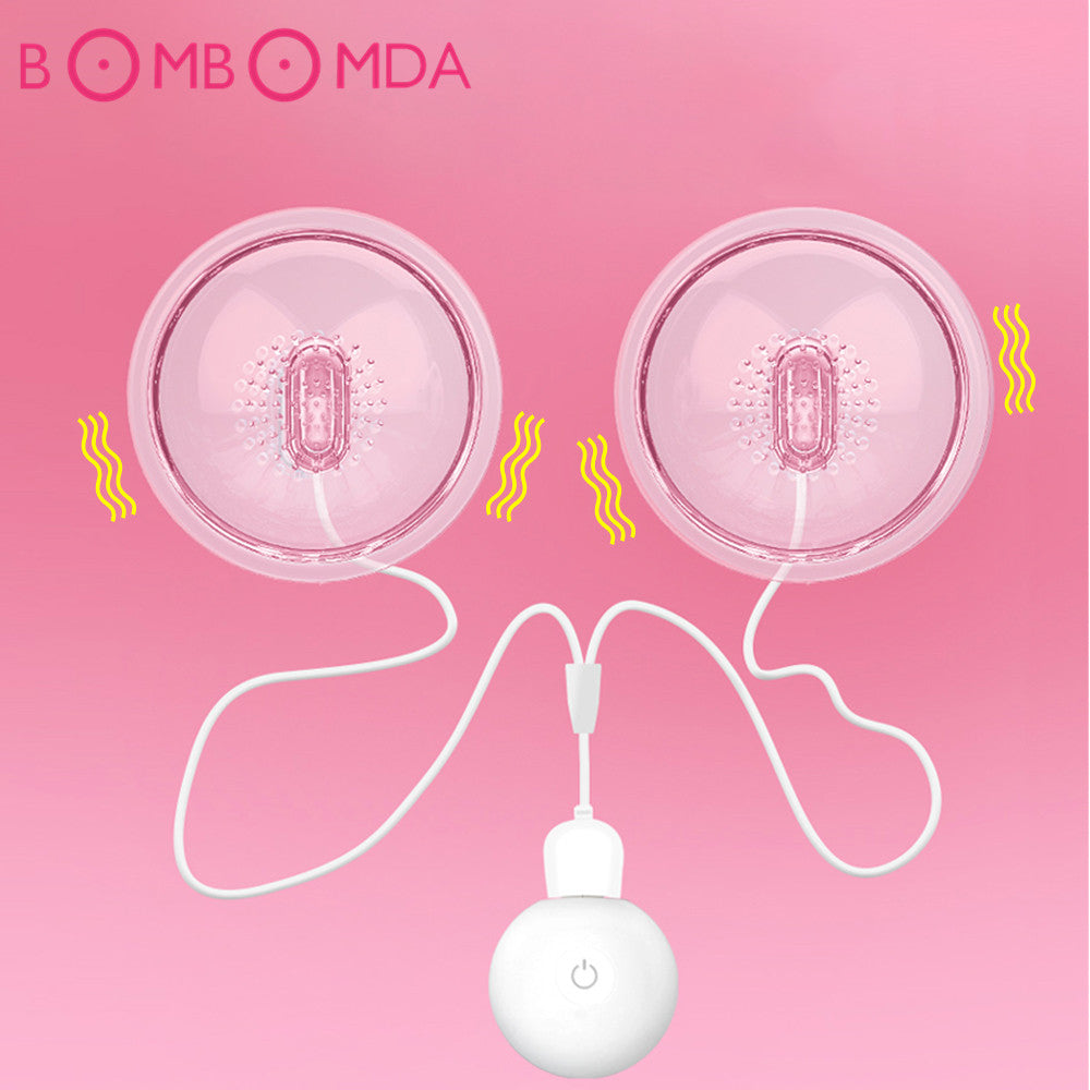 Nipple Sucker Breast-fed Sex Toy for Women Vibrating Bullet Nipple Pump Vibrator Suction Cup Breast Stimulator Sex Toy for Adult (Retail Box packing) - sextoysok