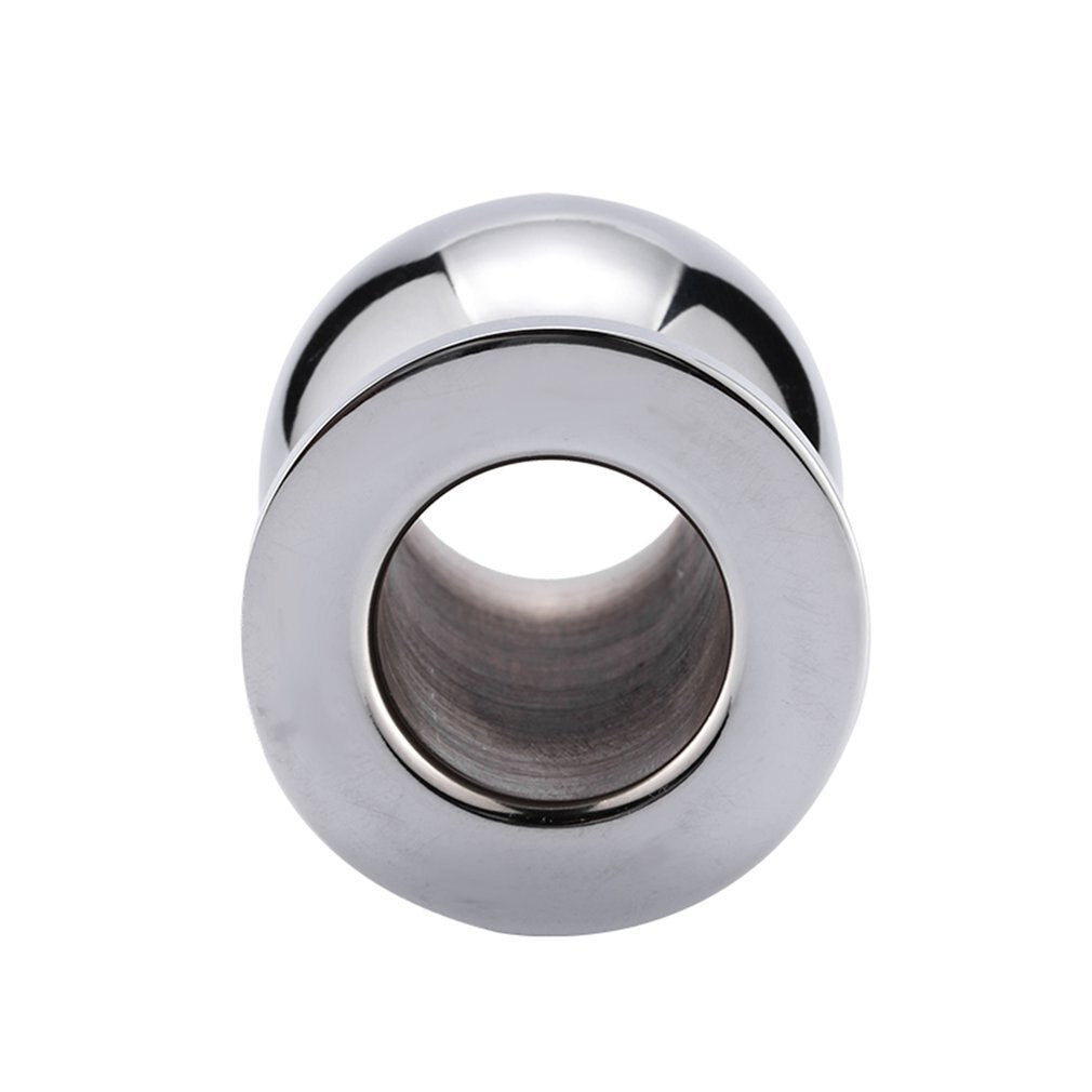 Anal Beads Enema Hollow Butt Plug Peep Vaginal Anus Stainless Steel Anal Plug Fetish BDSM Sex Toys For Men Women No Vibrator (S) - sextoysok