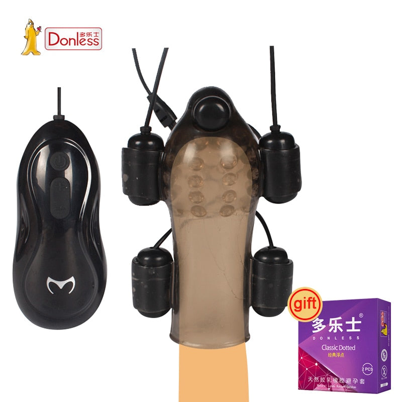 Glans Trainer Sex Toys for Men Ghost Exerciser Penis Vibrator Penis Sleeve Enhancement Delay Lasting Erection Male Masturbation> (5 balls vibrators) - sextoysok