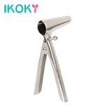 IKOKY Anal Vaginal Dilator Anal Expansion Expander Butt Plug Anus Speculum Sex Toys for Women Men Stainless Steel - sextoysok