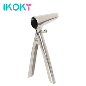 IKOKY Anal Vaginal Dilator Anal Expansion Expander Butt Plug Anus Speculum Sex Toys for Women Men Stainless Steel - sextoysok