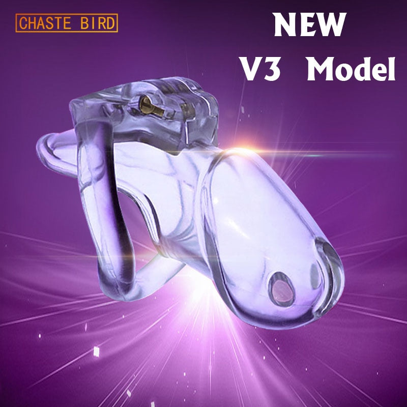 Chaste Bird Amazing Price Male Bio-sourced Resin Chastity Device Cock Cage HT V3 Belt With 4 Penis Rings Adult Sex Toys A380 - sextoysok