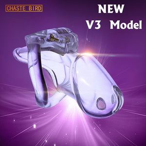 Chaste Bird Amazing Price Male Bio-sourced Resin Chastity Device Cock Cage HT V3 Belt With 4 Penis Rings Adult Sex Toys A380 - sextoysok