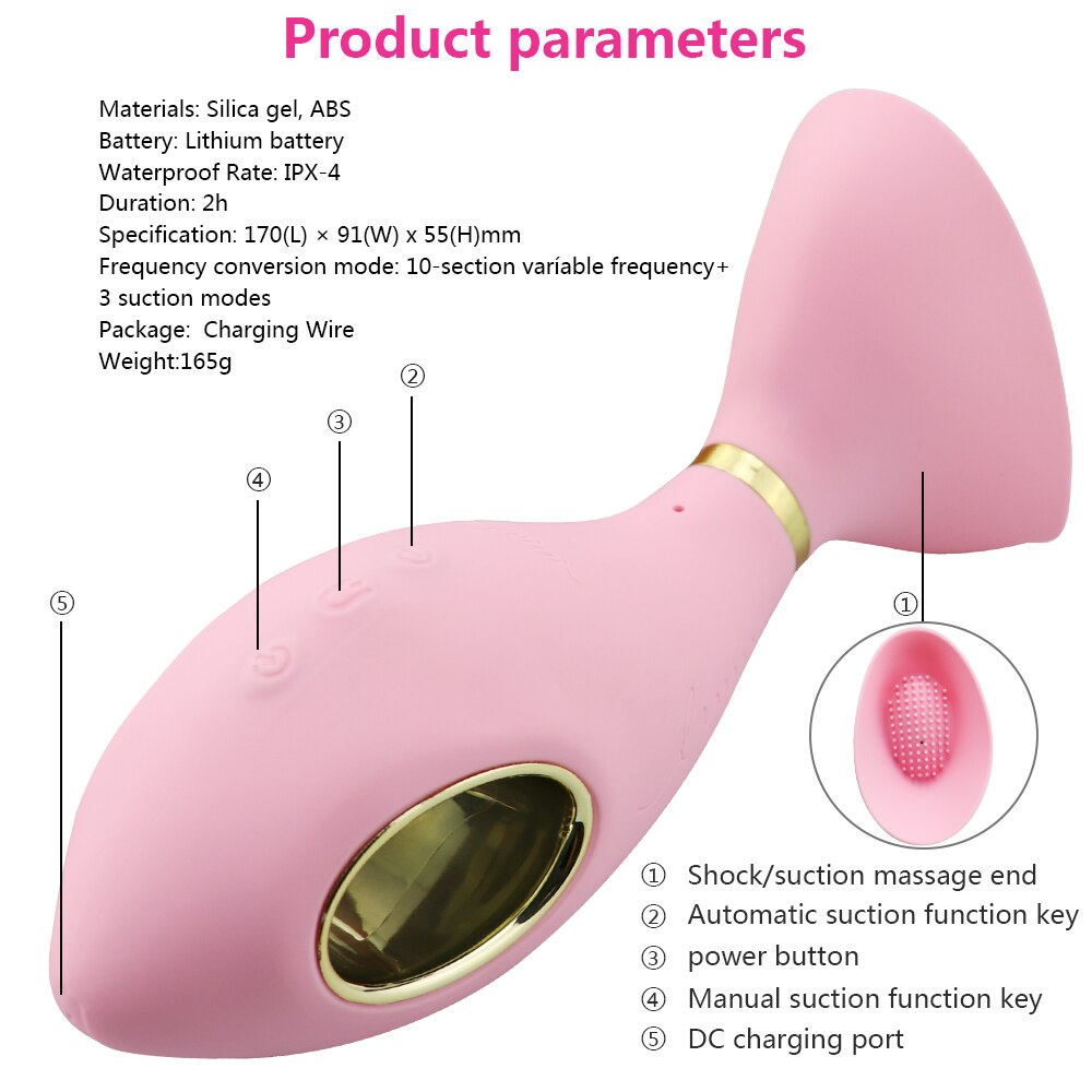 10 Modes Powerful Clit Sucker Vibrator Clitoris Stimulator Waterproof Oral Sex Breast Massager Sex Toys for Women Couples - sextoysok