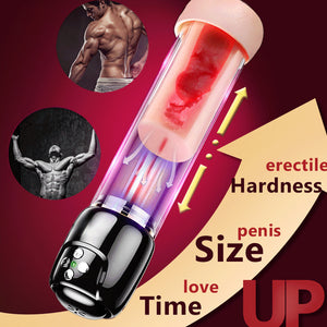 Penis Enlargement Vacuum Pump Vibrator Sex Toys for Men Artificial Vagina Sexy Masturbation Cool Adult Toys Pussy Pump Sex Shop - sextoysok