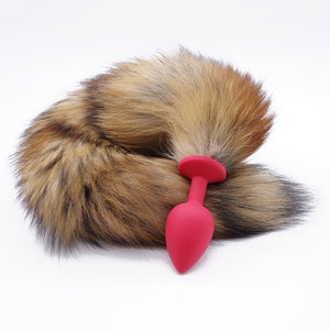 DOMI Women Anal Dildo Sex Ball Adult Games Sexy Butt Fox Tail Anal Plug Silicone Anal Sex Toys - sextoysok