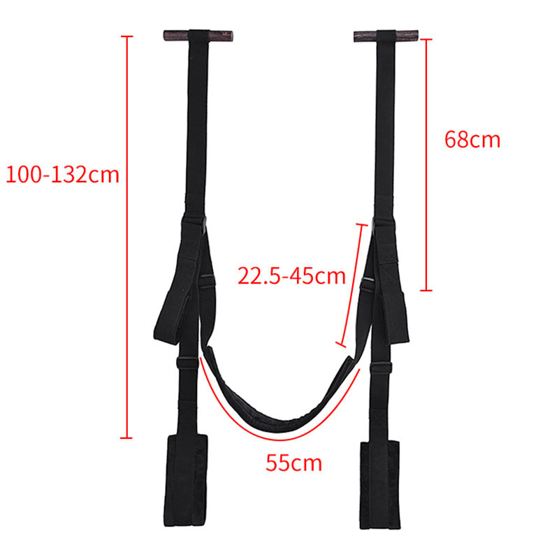 New Sex Swing for women SM slave self Bondage restraints belt Sex Toys for couples Hanging Door Swing hammock Furniture BDSM (Black) - sextoysok