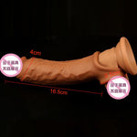 OMYSKY Penis Enlargement Condoms For Men Reusable Penis Sleeve Extender Dildo Enhancer Sleeves For Adults Intimate Cock Rings - sextoysok