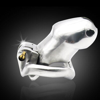 Male 316L stainless steel Luxury Honorable Short Cock Cage Male Chastity Magic Locker Device Sex Toy For Men A256 - sextoysok