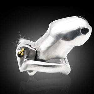 Male 316L stainless steel Luxury Honorable Short Cock Cage Male Chastity Magic Locker Device Sex Toy For Men A256 - sextoysok