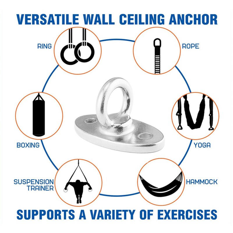Match Sex Swing Stainless Steel Fixed Plate Hook Hook Hook Roof Air Yoga Sandbag Swing Hammock Chair Hook Sex Swing Accessories (Pink) - sextoysok