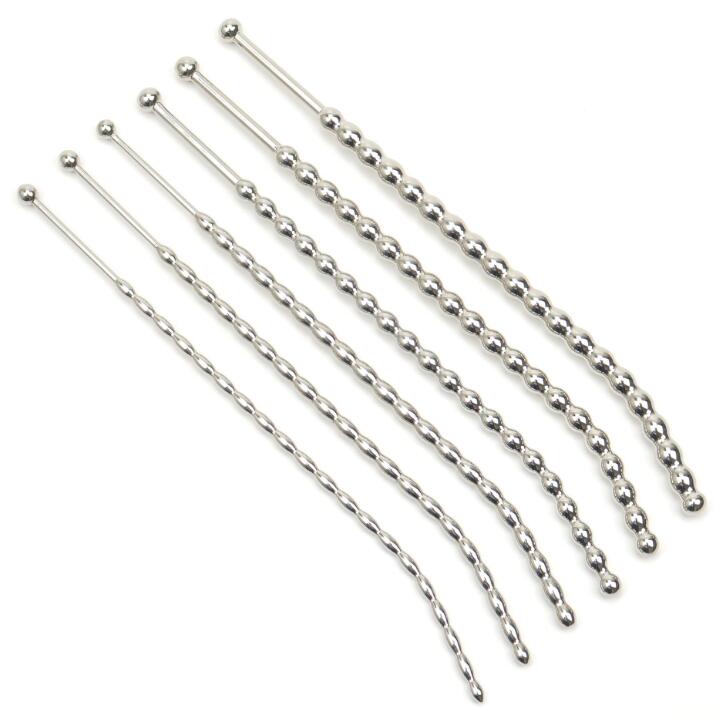 7 Size 25 cm Male Stainless Steel Urethral Sounding Stimulate Plug Urethra Stretching Bead Chastity Adult BDSM Sex Toy 650 - sextoysok