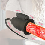 10 Modes Glans Exerciser Penis Pump Vibrator Penis Enlargement Cock Trainer Sex Toys for Men Masturbator Penis Ring (Black) - sextoysok