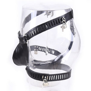 Male Chastity Lock Pants Men's Locked PU Underwear Cock Cages Ring Virginity Lock Belt Sex Toy for Man Adult Sex Game - sextoysok
