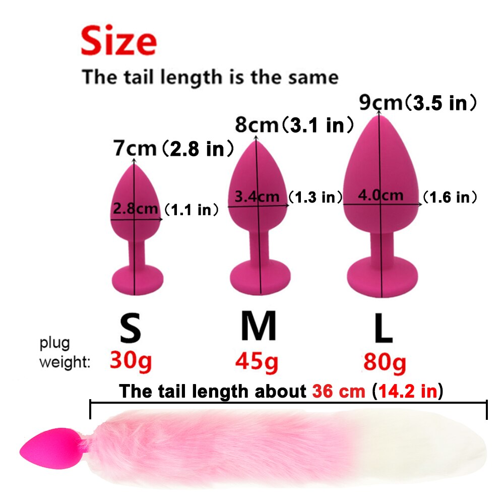 Silicone Plug Fox Tail butt plug and lovely ears anal Sex Toy for women Adult Games Sex Products and dildo vibrator - sextoysok