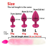 Silicone Plug Fox Tail butt plug and lovely ears anal Sex Toy for women Adult Games Sex Products and dildo vibrator - sextoysok