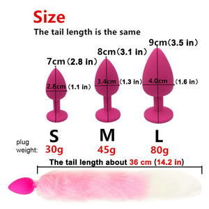 Silicone Plug Fox Tail butt plug and lovely ears anal Sex Toy for women Adult Games Sex Products and dildo vibrator - sextoysok
